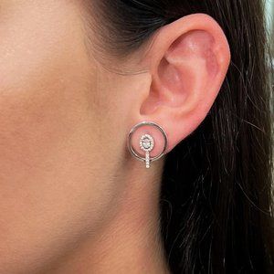 Messika 0.35Cttw Glam'Azone Graphic Diamond Earrings 18K White Gold